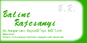 balint rajcsanyi business card